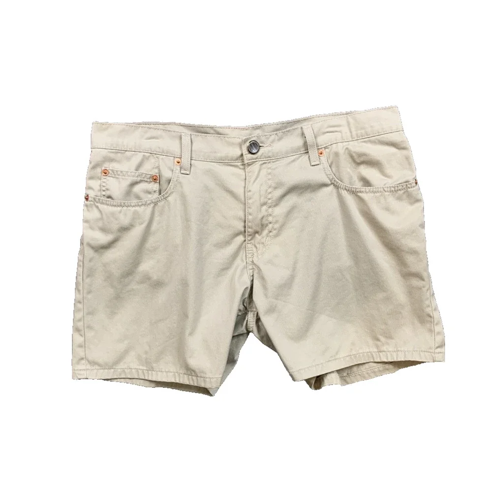 Ralph Lauren Polo Jean Shorts Womens 12 Khaki Cotton 5 Inch Inseam Walking Chino